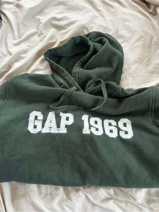 GAP Sweaters - GAP Forest Green Crewneck Hoodie with White Logo